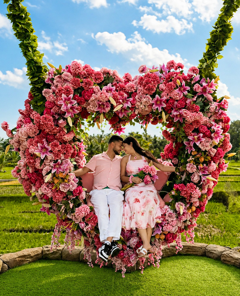 couple swing sari timbul